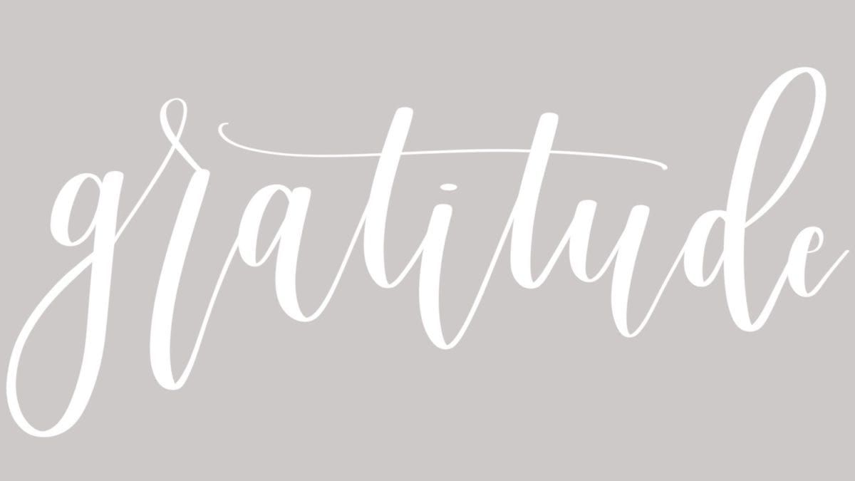 Image of the word "gratitude"